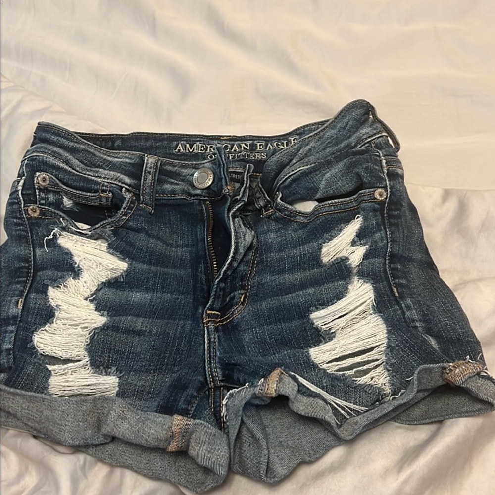 Distressed American Eagle Outfitters Denim Shorts